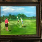 Covid Golf 
16 by 20 Acrylic on canvas
$495 plus tax